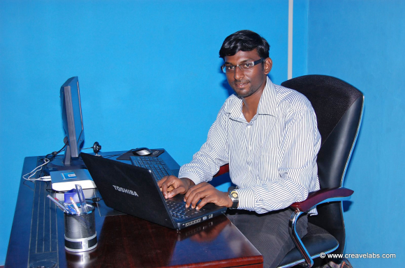 Founder & Creative Director - Mr.Jose Philip Raja at CreaveLabs Operating Office.