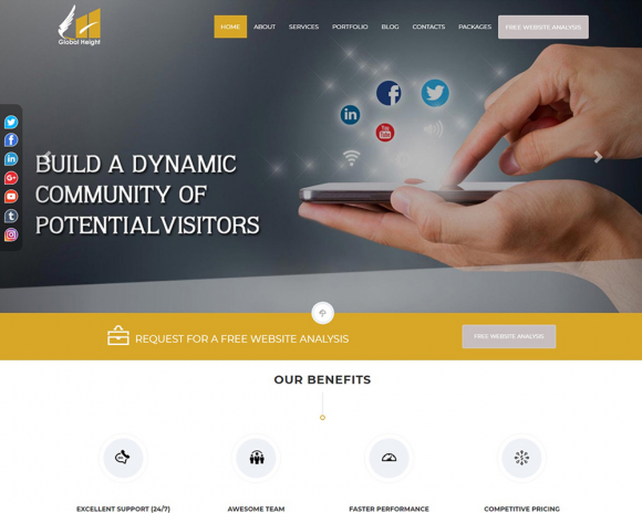 Gobal Height was established in the year 2016, which spends significant time in Search Engine Optimization, Digital Marketing, Ecommerce Advancement, Web Application, Custom Development and Blaze. Its an organization with test measure of adaptability. We never let you pay more than you need, or give less consideration than you merit. It is secretly financed, don't depend on funding and work on a persistently gainful premise, in this way can keep up all operations and development with the present incomes. Our rationality being 