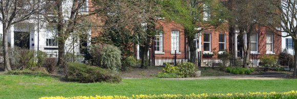 A building in central Leeds with lots of character and beautiful grounds