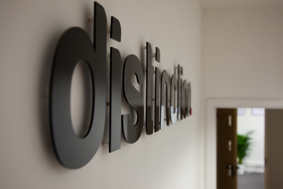 New Distinction signage