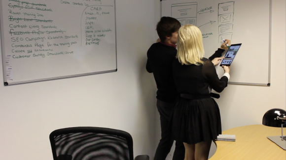 Planning strategy in the Active Internet Marketing (UK) office. 